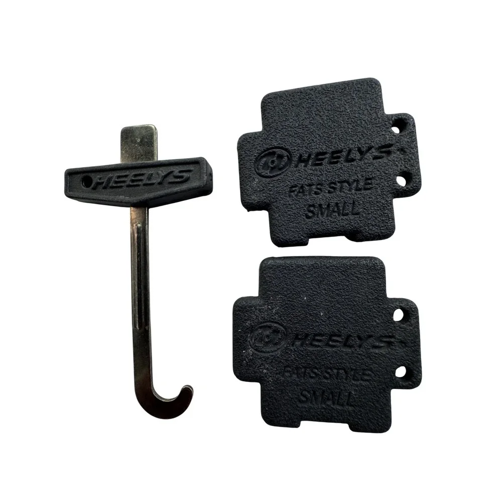Heelys Fats Style Small Replacement Sole Plugs and Removal Tool Hook Black Set